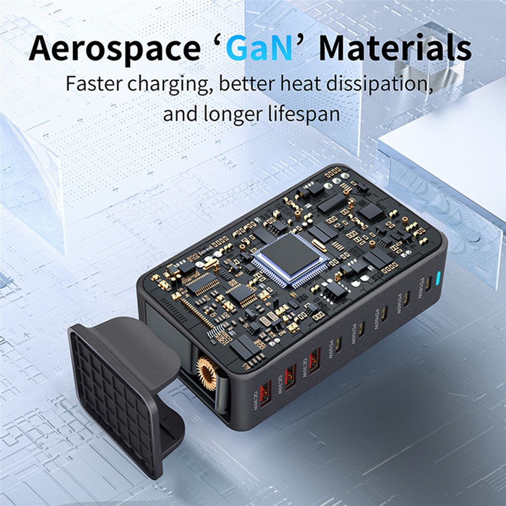 OEM Station Charger, 600W, 4 x USB-A - 4 x USB-C, Wit