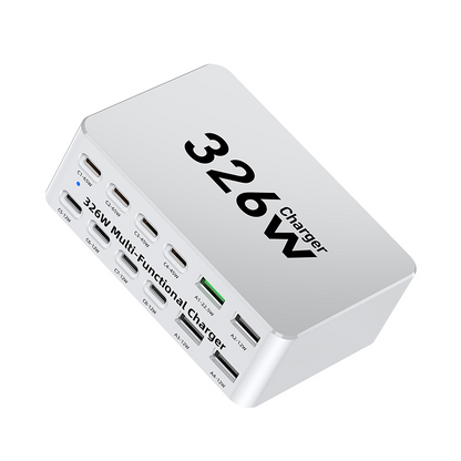 OEM Stationlader WLX-818E, 326W, 3,25A, 4 x USB-A - 8 x USB-C, Wit