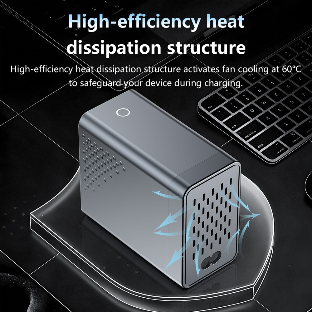 OEM WLX-G3 Stationlader, 140W, 5A, 2 x USB-A - 4 x USB-C, Grijs