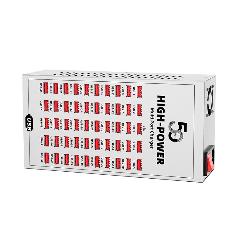 OEM Stationlader WLX-T2A, 200W, 2.4A, 50 x USB-A, Zilver