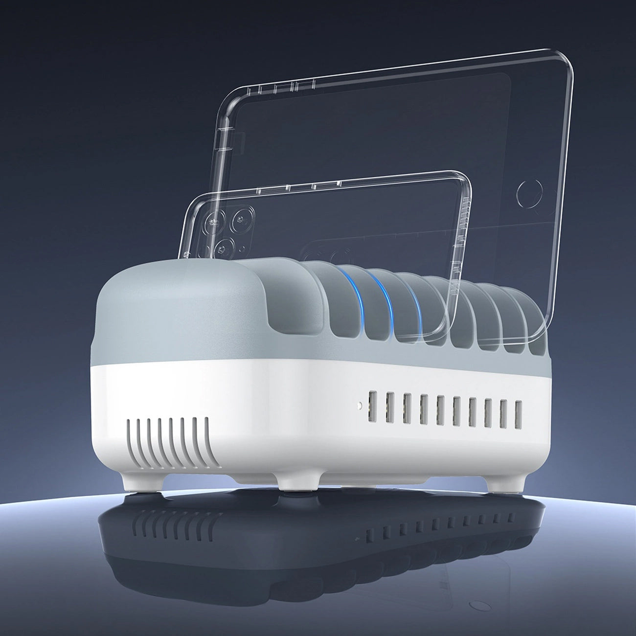 Orico DUK-10P-V1 Oplaadstation, 120W, 2.4A, 10 x USB-A, Wit