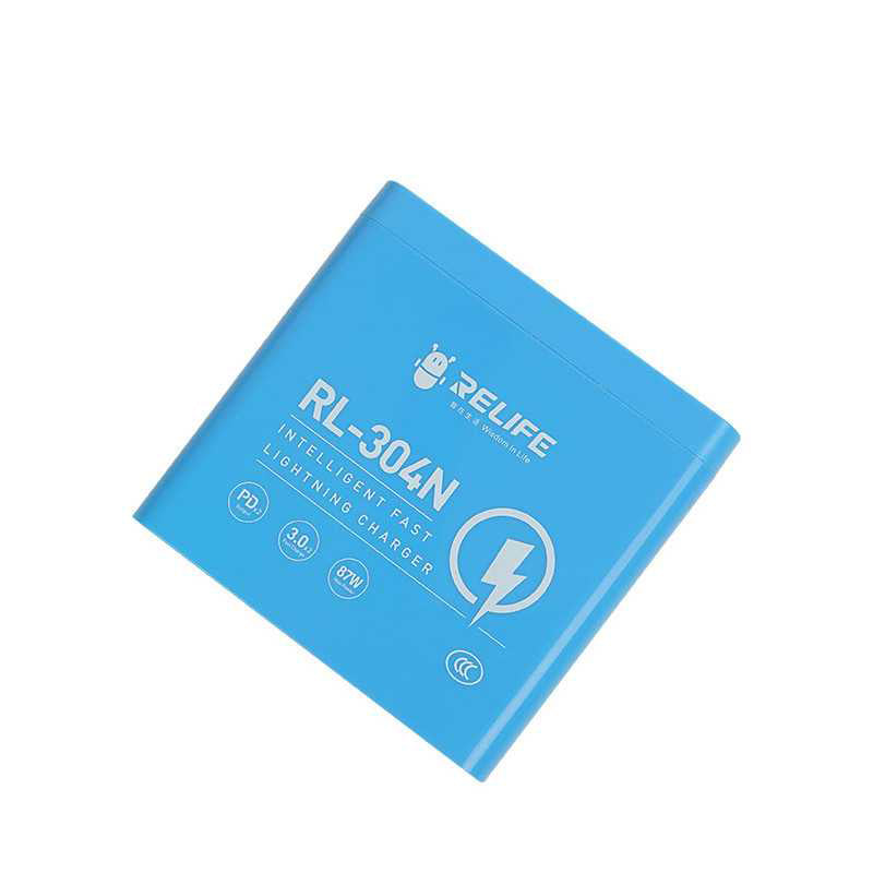 Opladerstation Relife RL-304N, 87W, 3A, 2 x USB-C - 4 x USB-A, Blauw
