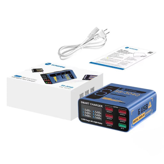 Sunshine SS-304Q Charging Station, 30W, 3.5A, 6 x USB-A, Blue