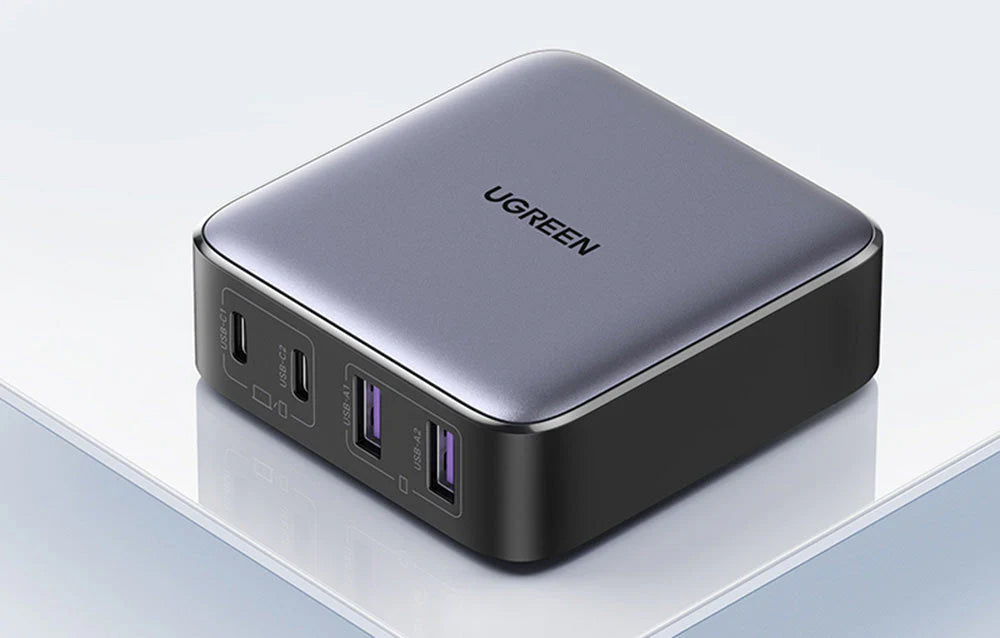 UGREEN CD327 Nexode Oplaadstation, 65W, 3.25A, 2 x USB-A - 2 x USB-C, Zwart