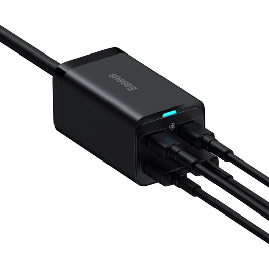 USB-C Oplaadstation Baseus GaN3 Pro, 100W, 5A, 2 x USB-A - 2 x USB-C, Zwart, Opnieuw verzegeld CCGP000101