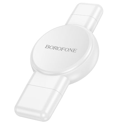 Borofone BQ31 draadloze oplader voor Apple Watch Series, Wit