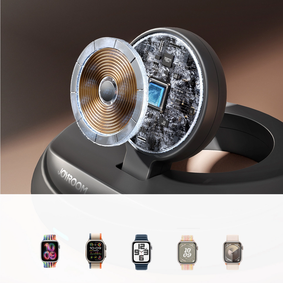 Joyroom JR-W12 draadloze oplader voor Apple Watch Series, zwart