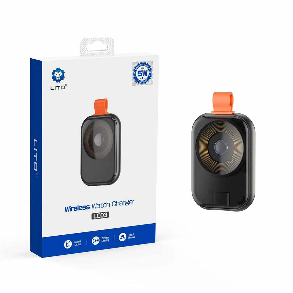 Draadloze Oplader Lito LC03 voor Apple Watch Series, Zwart