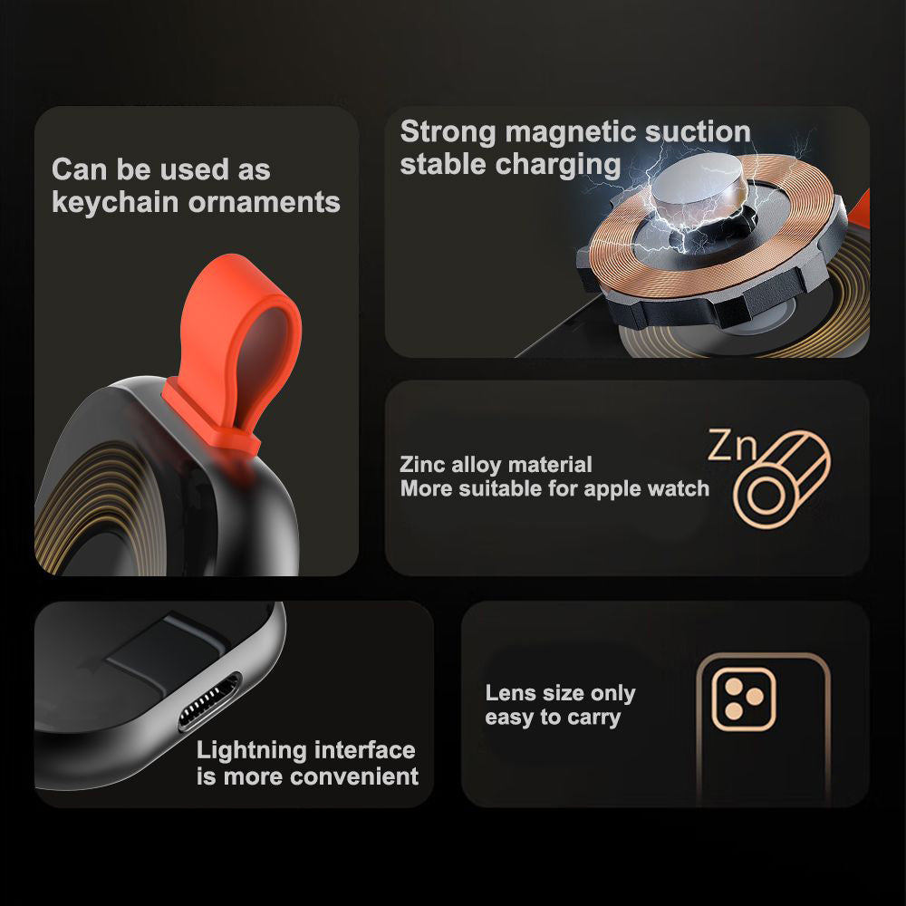 Draadloze Oplader Lito LC03 voor Apple Watch Series, Zwart