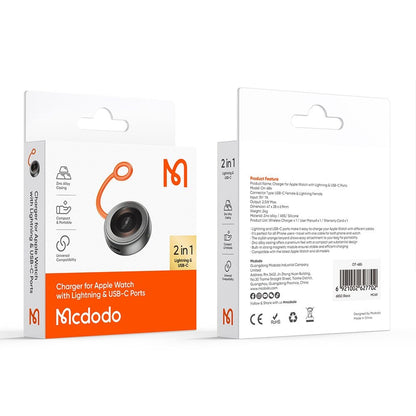 Draadloze Oplader McDodo CH-6840 voor Apple Watch Series, Zwart