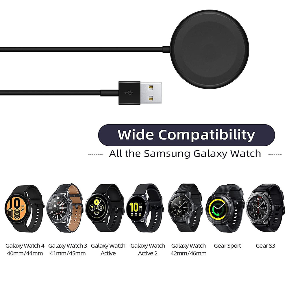 Techsuit TSC11 Wireless Charger for Samsung Galaxy Watch Series, USB-A, Black
