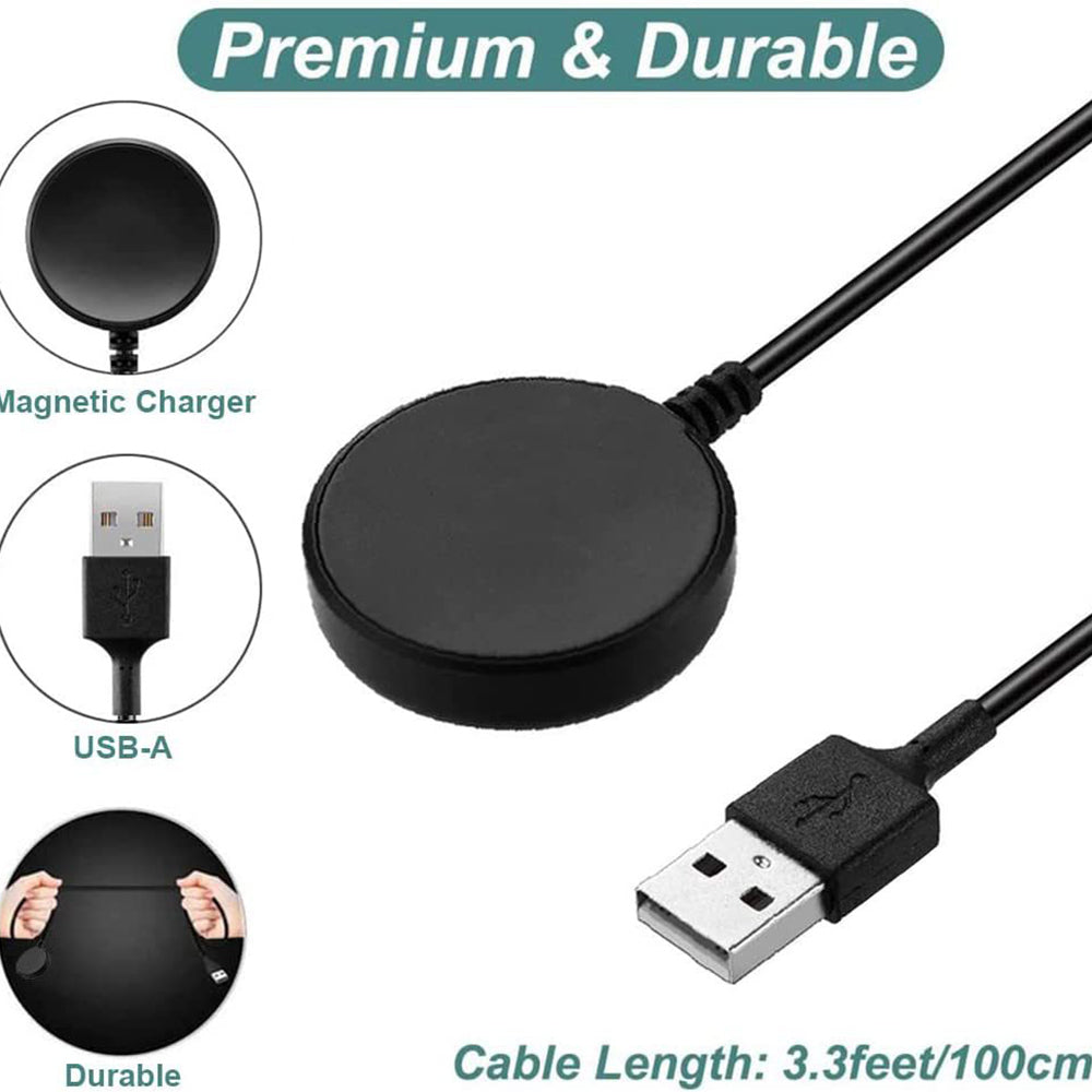 Draadloze Oplader Techsuit TSC12 voor Samsung Galaxy Watch Series, USB-A, Zwart