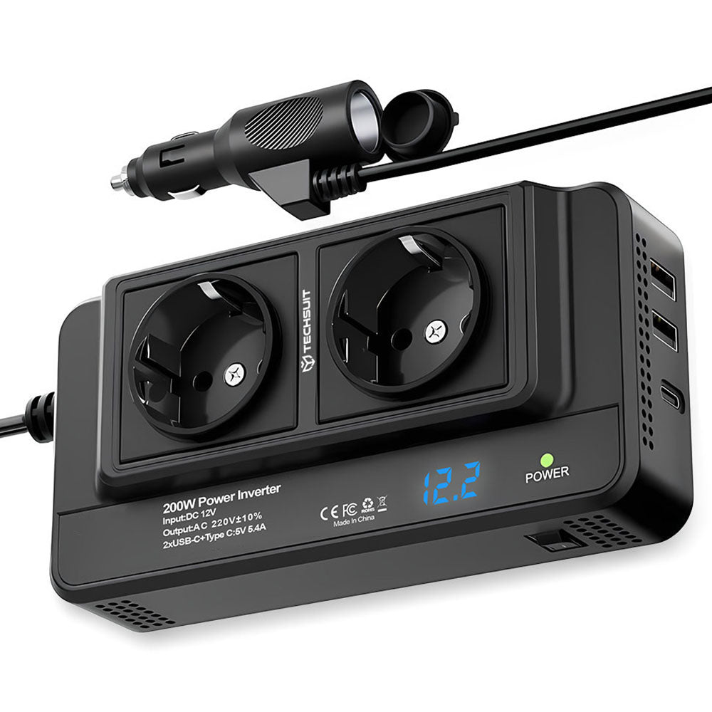 Auto Elektrische Omvormer Techsuit PowerDriveX, 200W