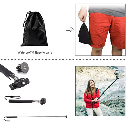 Sportcamera Accessoireset Techsuit SA15 voor GoPro / SJCAM Series, 15in1, Zwart