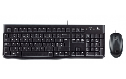Logitech MK120 Bedraad USB Toetsenbord Muis Set, Zwart