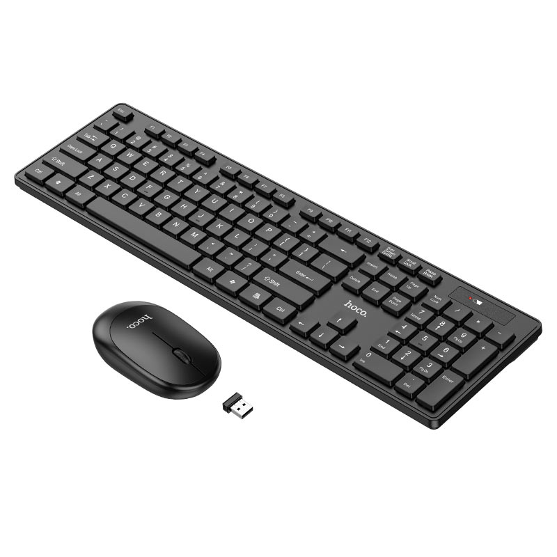 Draadloze Toetsenbord en Muis Set HOCO GM17, Zwart