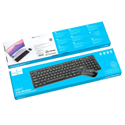 Draadloze Toetsenbord en Muis Set HOCO GM17, Zwart