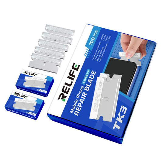 Reserve mes Relife TK3 voor UV / OCA lijmverwijderingsinstrument, set van 100 stuks