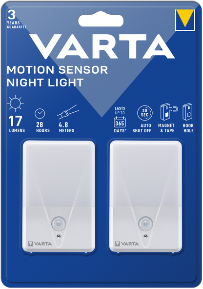 Varta Veghe Lamp, Sensor, 17lm, Set van 2 stuks