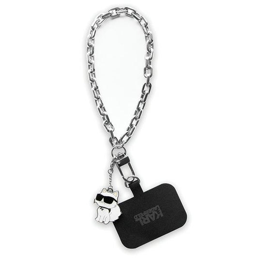 Telefoon Sleutelhanger Ketting Karl Lagerfeld Choupette, Zilver
