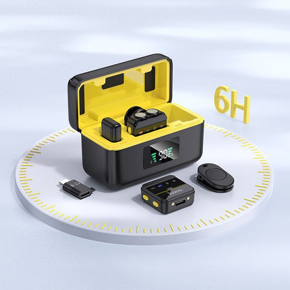 Lavaliermicrofoon HOCO L17, USB-C / Lightning, Set van 2 Stuks, Zwart