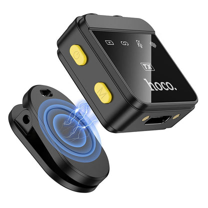 Lavaliermicrofoon HOCO L17, USB-C / Lightning, Set van 2 Stuks, Zwart