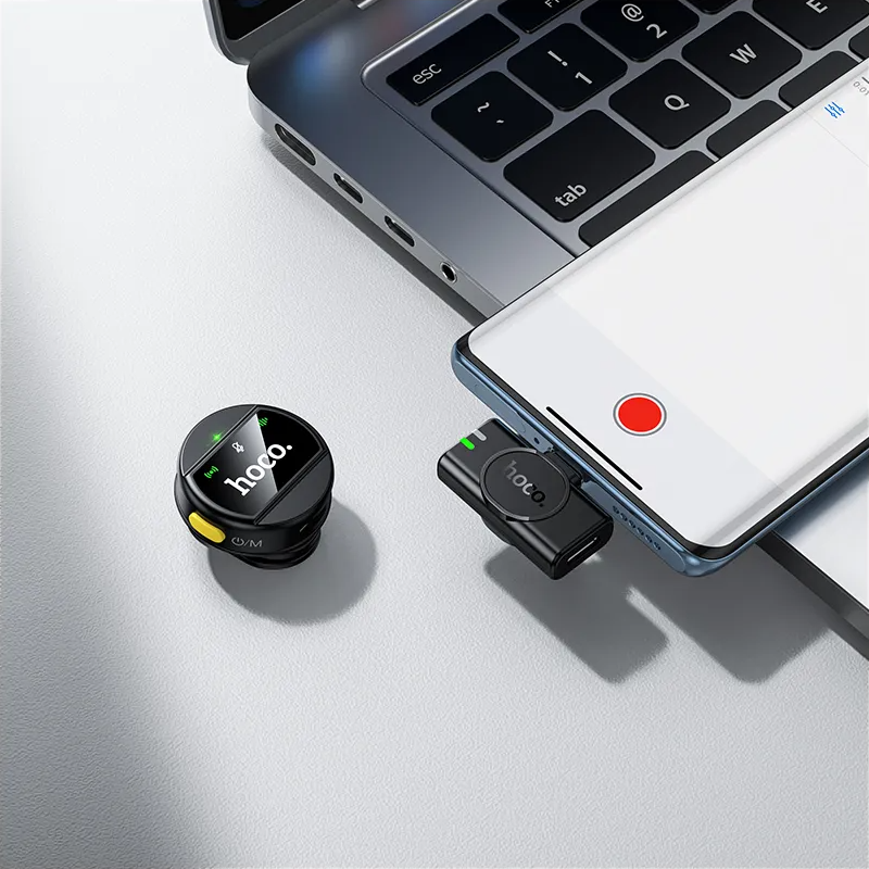 Lavalier HOCO L21, USB-C, Zwart