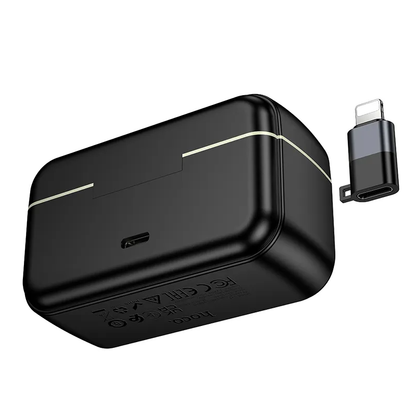 Lavaliermicrofoon HOCO L22, USB-C / Lightning, Set van 2 stuks, Zwart