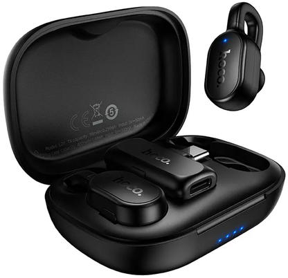 Lavaliermicrofoon HOCO L27, USB-C, Set van 2 stuks, Zwart