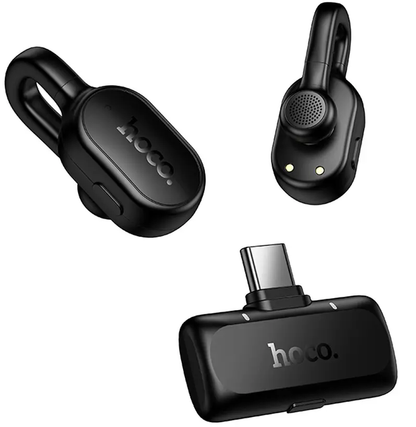 Lavaliermicrofoon HOCO L27, USB-C, Set van 2 stuks, Zwart