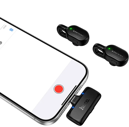 Lavaliermicrofoon HOCO L27, USB-C, Set van 2 stuks, Zwart