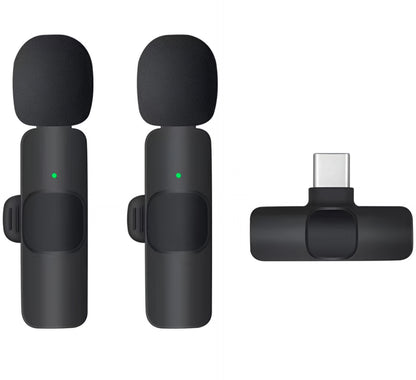 Lavalier OEM K1, USB-C, Set van 2 stuks, Zwart
