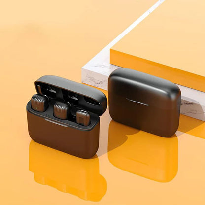 Techsuit LW4 Lavalier, USB-C, Set van 2 stuks, Zwart