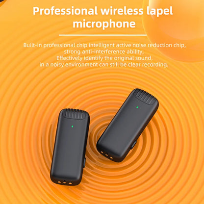 Techsuit LW4 Lavalier, USB-C, Set van 2 stuks, Zwart