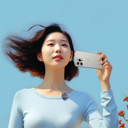 Lavalier Techsuit LW5, USB-C, Set 2 stuks, Zwart