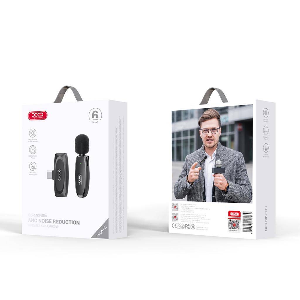 Lavaliermicrofoon XO Design MKF08A, USB-C, Zwart