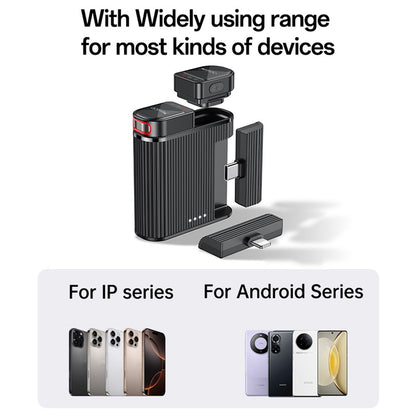 Lavaliermicrofoon Yesido KR19, USB-C / Lightning, Set van 2 stuks, Zwart