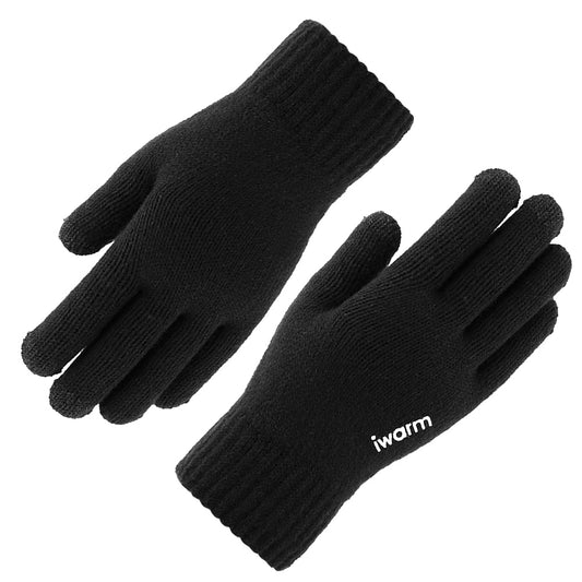 Winter Touchscreen Handschoenen Iwarm ST0005, Maat 21cm, Zwart
