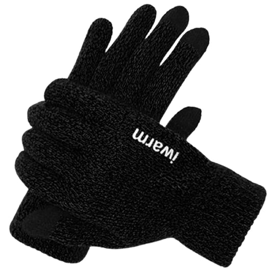 Winter Touchscreen Handschoenen Iwarm ST0005, Maat 21cm, Zwart