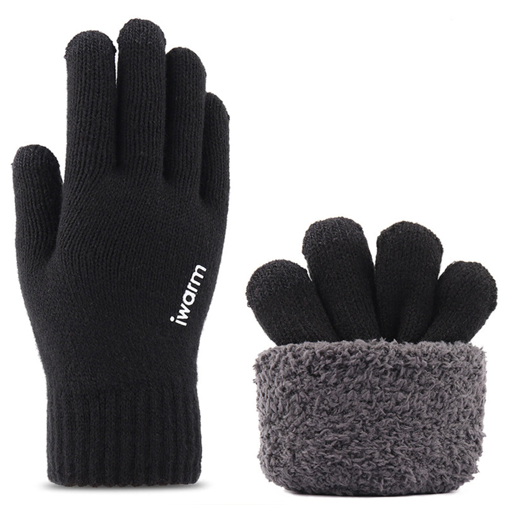 Winter Touchscreen Handschoenen Iwarm ST0005, Maat 21cm, Zwart