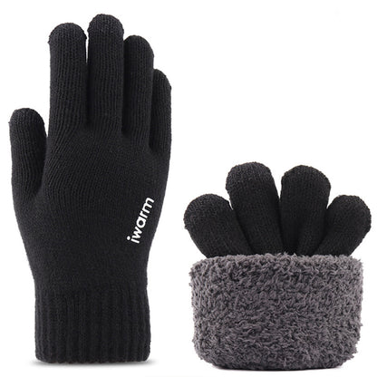 Winter Touchscreen Handschoenen Iwarm ST0005, Maat 21cm, Zwart