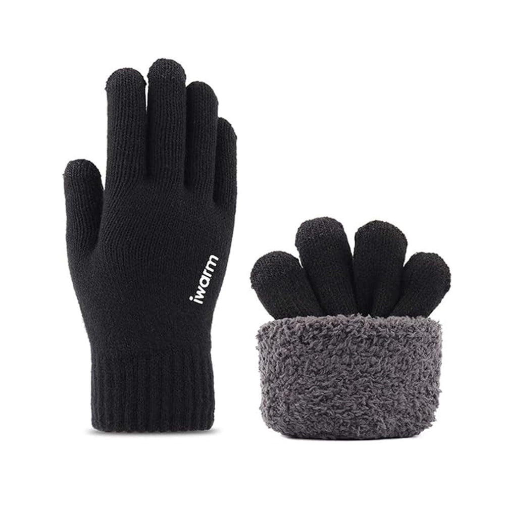 Touchscreen Winterhandschoenen Iwarm ST0018, Maat 23cm, Zwart