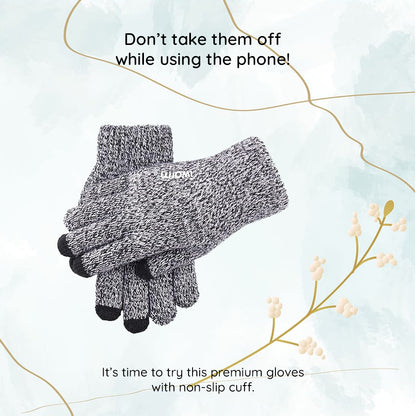 Touchscreen Winterhandschoenen Iwarm ST0018, Maat 23cm, Zwart