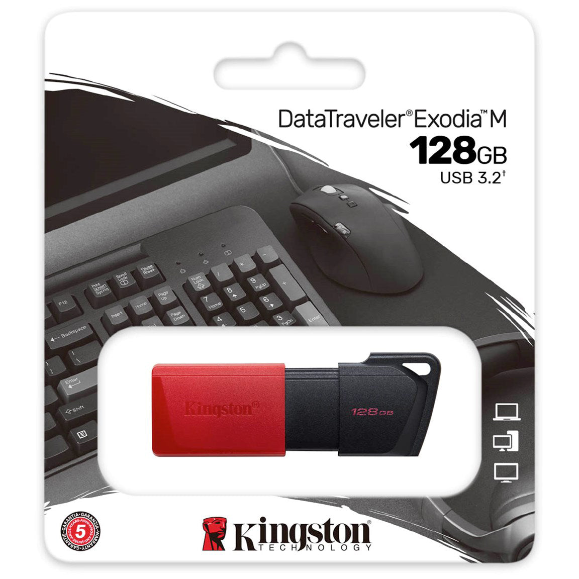 Extern geheugen USB-A 3.2 Kingston DT Exodia M, 128Gb DTXM/128GB