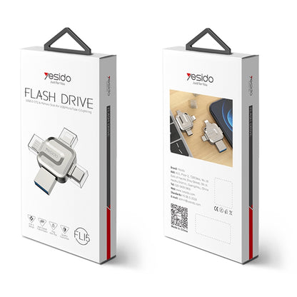 Externe Geheugen USB-A 3.0 / Lightning / USB-C / microUSB Yesido FL15, 64Gb