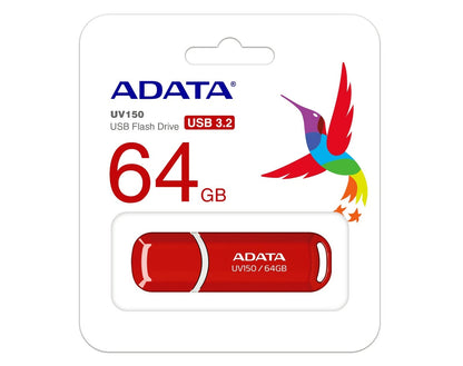 Externe USB-A 3.2 Adata UV150 Geheugen, 64Gb AUV150-64G-RRD
