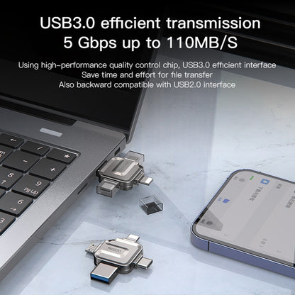 Externe Geheugen USB-A 3.0 / Lightning / USB-C / microUSB Yesido FL15, 64Gb