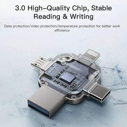 Externe Geheugen USB-A 3.0 / Lightning / USB-C / microUSB Yesido FL15, 64Gb