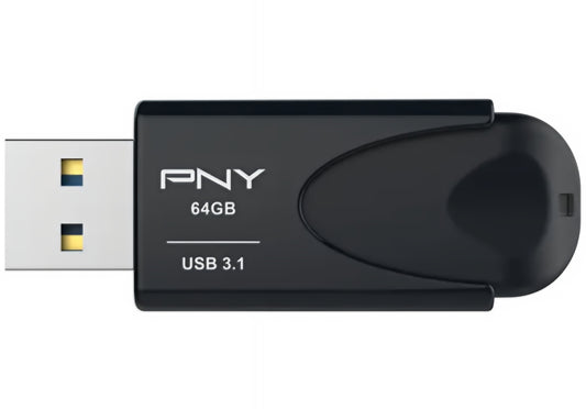 Externe USB-A 3.1 Geheugen PNY Attache 4, 64Gb FD64GATT431KK-EF