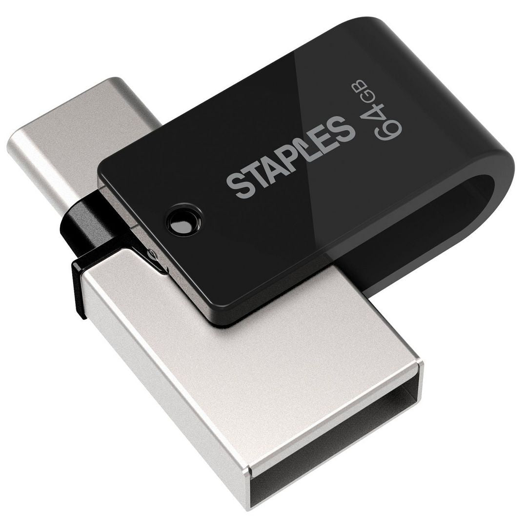 Externe Geheugen USB-A 3.1 / USB-C Staples K23, 64Gb EKMMD64GK233CST